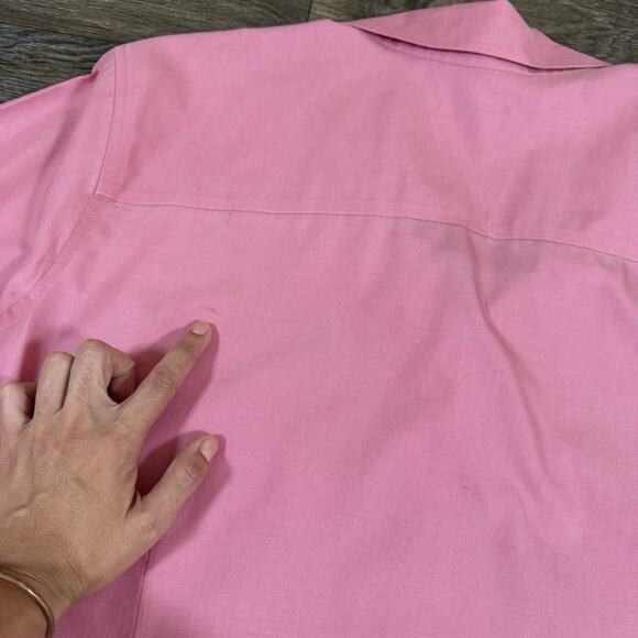 Coldwater Creek 100% Cotton Pink Long Sleeve Button-Up Tunic Size 3X - Picture 11 of 12
